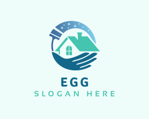 Hand Squeegee Cleaner logo design