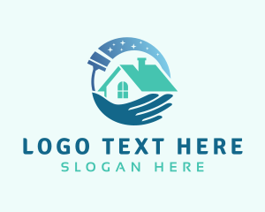 Squeegee - Hand Squeegee Cleaner logo design