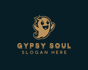 Spooky Halloween Ghost logo design