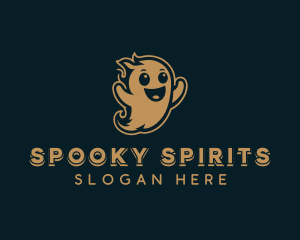 Spooky Halloween Ghost logo design