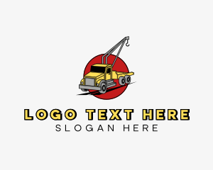 Tow - Industrial Tow Truck logo design