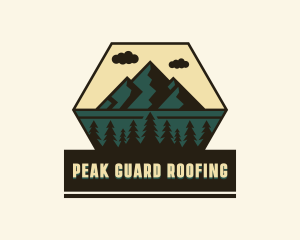 Forest Mountain Peak logo design