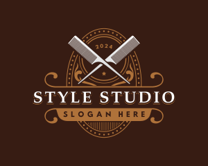 Hairstylist - Hairstylist Barber Comb logo design