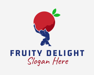 Fruity - Fruit Apple Atlas Man logo design