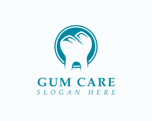 Periodontist - Dental Tooth Mountain logo design