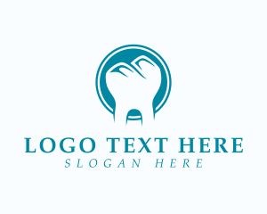 Molar - Dental Tooth Mountain logo design