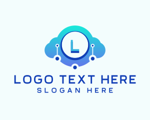 Online - Database Cloud Technology logo design