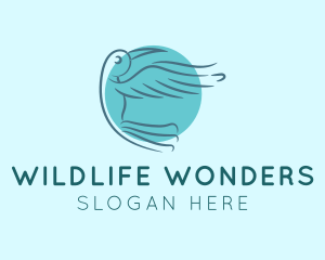 Zoology - Blue Hummingbird Circle logo design