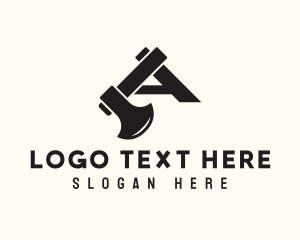 Worker - Axe Letter A logo design