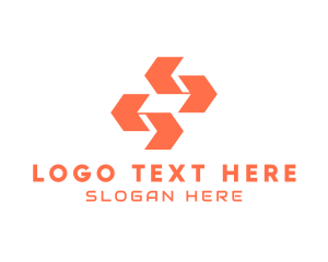Logistic Services - Tech Company Arrows logo design