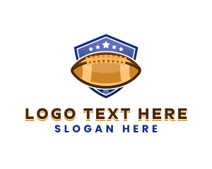 Red Ball - American Football Rugby logo design