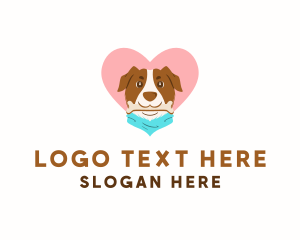 Heart - Dog Scarf Love logo design