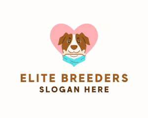 Dog Scarf Love logo design