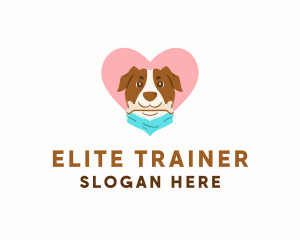 Dog Scarf Love logo design