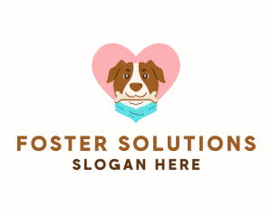 Foster - Dog Scarf Love logo design