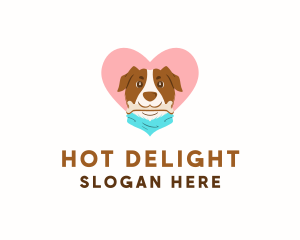 Dog Scarf Love logo design