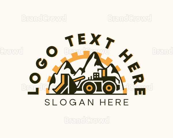 Mechanical Bulldozer Excavation Logo