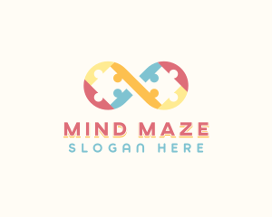 Puzzle - Infinity Puzzle Educational logo design