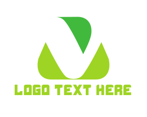 Letter V - Organic Letter V logo design