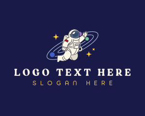 Astronaut Space Galaxy logo design