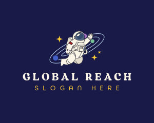 Astronaut Space Galaxy Logo