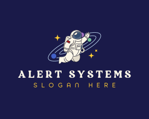 Astronaut Space Galaxy logo design