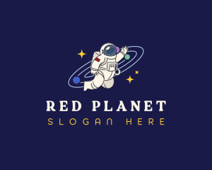 Astronaut Space Galaxy logo design