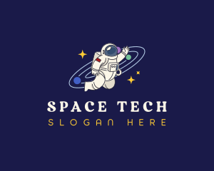 Astronaut Space Galaxy logo design