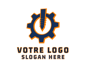 Mechanical Drill Industrial  Logo