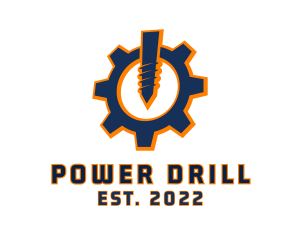 Drill - Mechanical Drill Industrial logo design