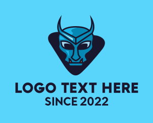Interactive - Devil Mascot Video Game logo design
