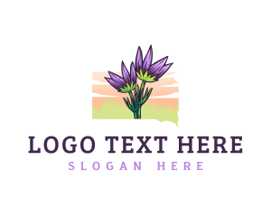 Flora - Pasque Flower South Dakota logo design