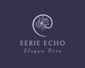 Violet Flower Letter E logo design