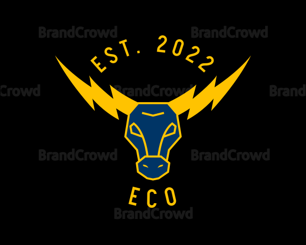 Lightning Bull Horns Logo