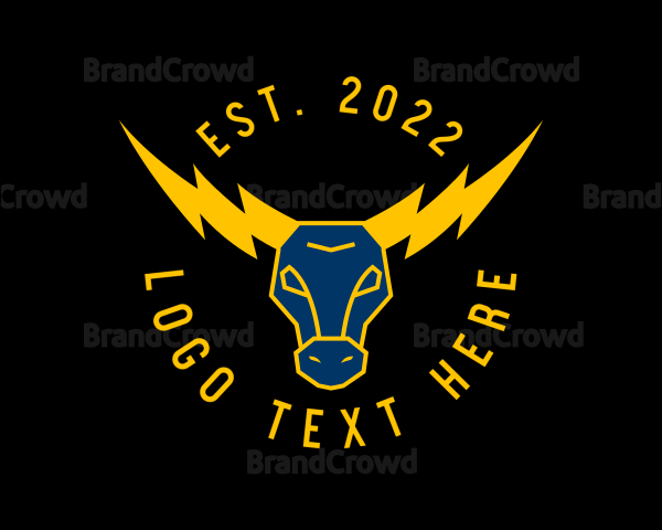 Lightning Bull Horns Logo