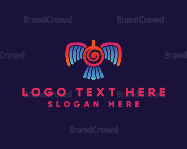 Bohemian Tribal Bird Logo