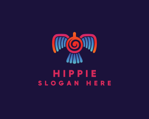 Bohemian Tribal Bird logo design