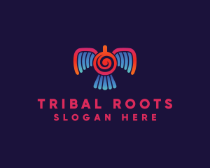 Bohemian Tribal Bird logo design