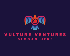 Vulture - Bohemian Tribal Bird logo design