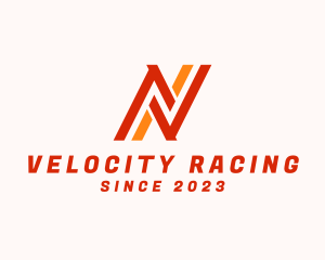 Motorsports - Business Stripe Firm Letter N logo design