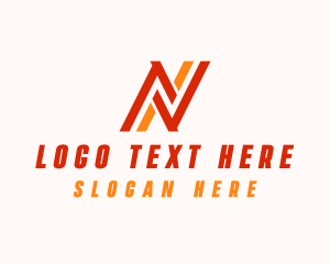 Business Stripe Firm Letter N logo design