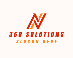 Business Stripe Firm Letter N logo design