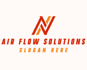 Business Stripe Firm Letter N logo design