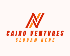 Business Stripe Firm Letter N logo design