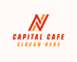 Business Stripe Firm Letter N logo design