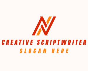 Business Stripe Firm Letter N logo design