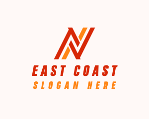 Business Stripe Firm Letter N logo design