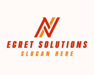 Business Stripe Firm Letter N logo design