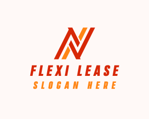 Business Stripe Firm Letter N logo design