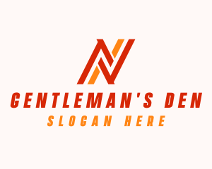 Business Stripe Firm Letter N logo design